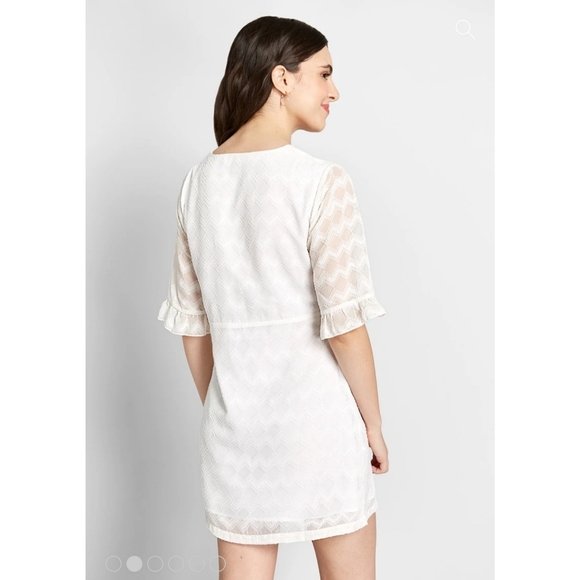 NWT ModCloth White Mini Dress - Picture 8 of 12